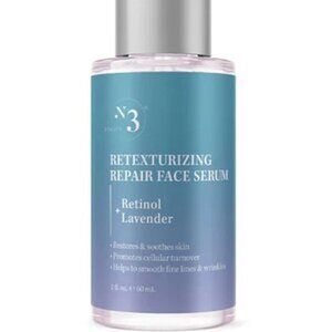 No.3 Retexturizing Repair Face Serum by N3 Beauty Retinol + Lavender 2 Fl. Oz.